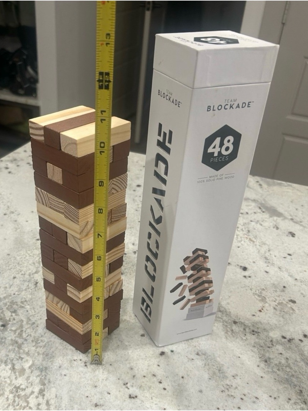 Blockade wood block stacking game Wooden pieces , tower